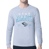 NHL Heather Gray Utah Mammoth Starter Retro Graphic Long Sleeve T-Shirt