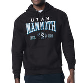 NHL Black Utah Mammoth Starter Retro Graphic Fleece Pullover Hoodie