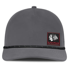 NHL Gray Chicago Blackhawks Fanatics Captain Rope Adjustable Hat