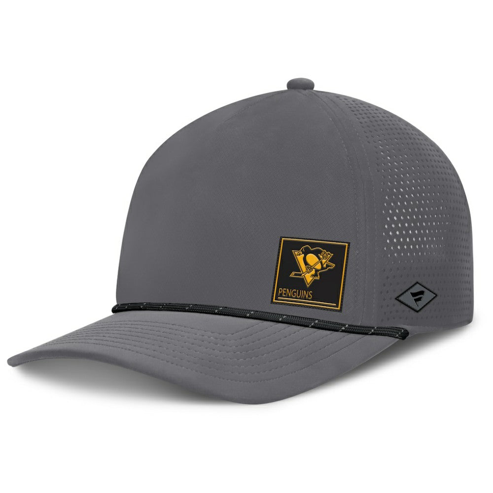NHL Gray Pittsburgh Penguins Fanatics Captain Rope Adjustable Hat
