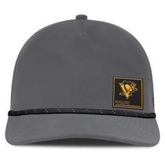 NHL Gray Pittsburgh Penguins Fanatics Captain Rope Adjustable Hat