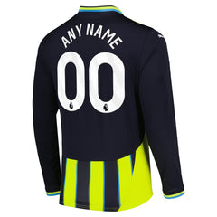 Manchester City 2024/25 Away Replica Long Sleeve Custom Jersey - Puma Navy