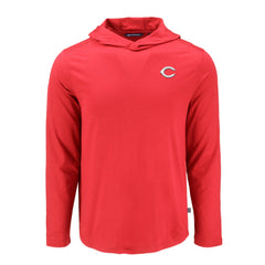 MLB Cincinnati Reds Cutter & Buck Coastline Epic Comfort Recycled Eco Hoodie Long Sleeve T-Shirt