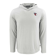 MLB Cleveland Guardians Cutter & Buck Coastline Epic Comfort Recycled Eco Hoodie Long Sleeve T-Shirt