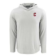 MLB Cleveland Guardians Cutter & Buck Coastline Epic Comfort Recycled Eco Hoodie Long Sleeve T-Shirt