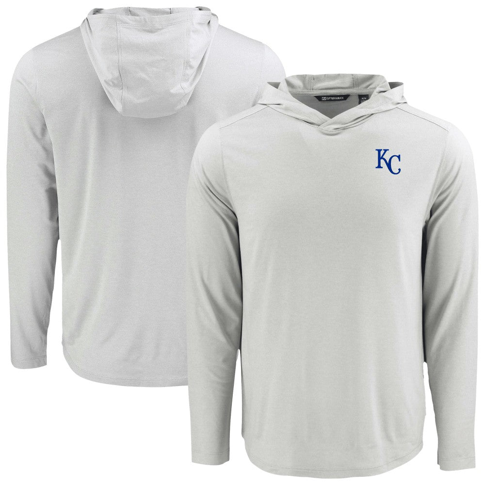MLB Kansas City Royals Cutter & Buck Coastline Epic Comfort Recycled Eco Hoodie Long Sleeve T-Shirt
