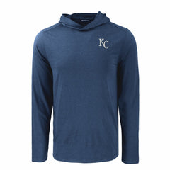 MLB Kansas City Royals Cutter & Buck Coastline Epic Comfort Recycled Eco Hoodie Long Sleeve T-Shirt