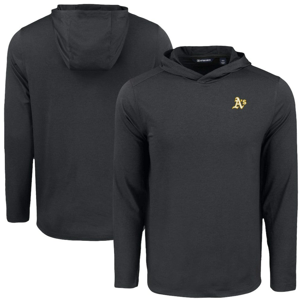 MLB Athletics Cutter & Buck Coastline Epic Comfort Recycled Eco Hoodie Long Sleeve T-Shirt