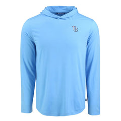 MLB Tampa Bay Rays Cutter & Buck Coastline Epic Comfort Recycled Eco Hoodie Long Sleeve T-Shirt