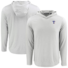 MLB Texas Rangers Cutter & Buck Coastline Epic Comfort Recycled Eco Hoodie Long Sleeve T-Shirt
