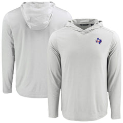 MLB Texas Rangers Cutter & Buck Coastline Epic Comfort Recycled Eco Hoodie Long Sleeve T-Shirt