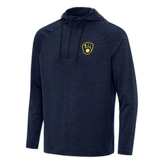 MLB Milwaukee Brewers Antigua Spikes Quarter-Zip Pullover Hoodie