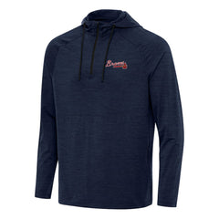 MLB Atlanta Braves Antigua Spikes Quarter-Zip Pullover Hoodie