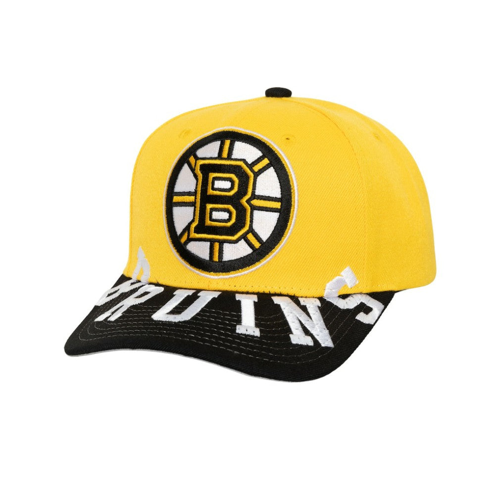 NHL Gold/Black Boston Bruins Mitchell & Ness Underarch Two-Tone Pro Crown Snapback Hat