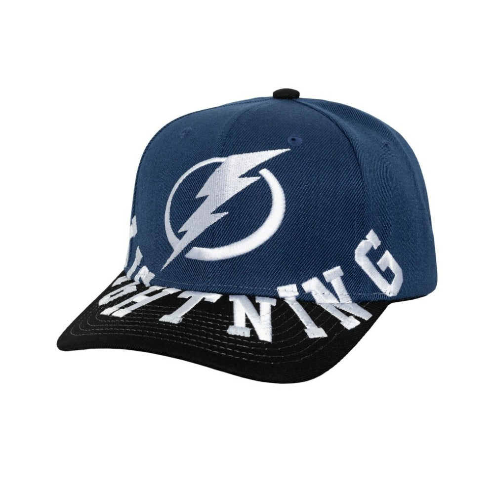 NHL Blue/Black Tampa Bay Lightning Mitchell & Ness Underarch Two-Tone Pro Crown Snapback Hat
