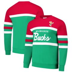 NBA Milwaukee Bucks Hardwood Classics Vintage Logo Head Coach Pullover Sweatshirt