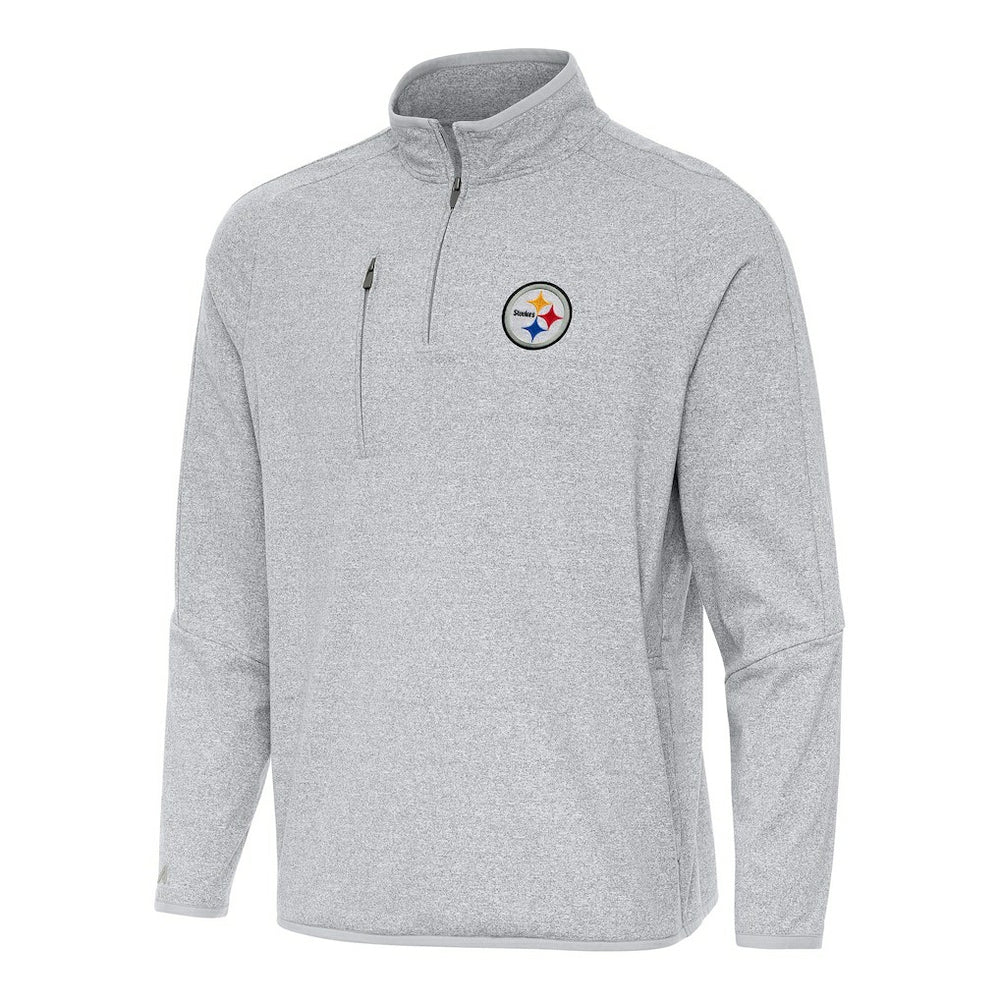 Antigua Certain Tri-Blend Quarter-Zip Top - Pittsburgh Steelers