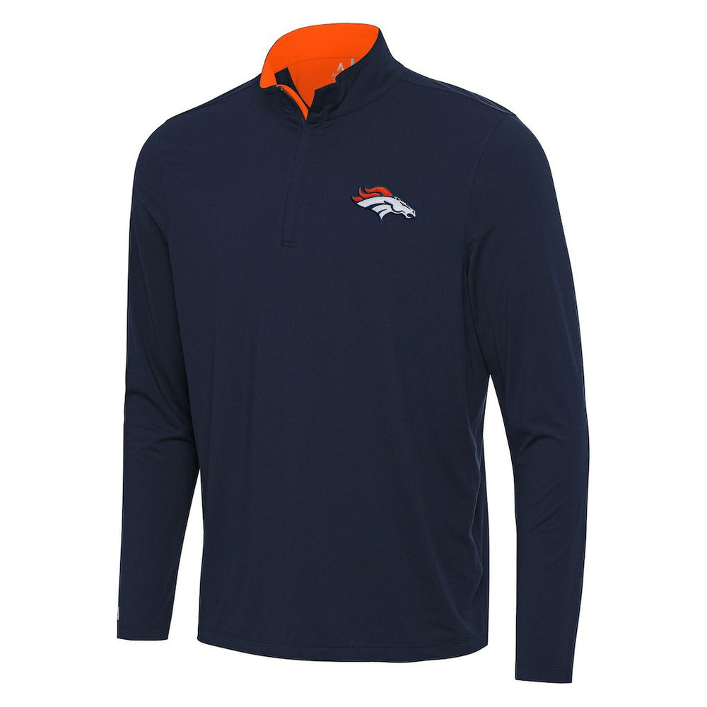 Antigua Content Quarter-Zip Pullover Top - Denver Broncos