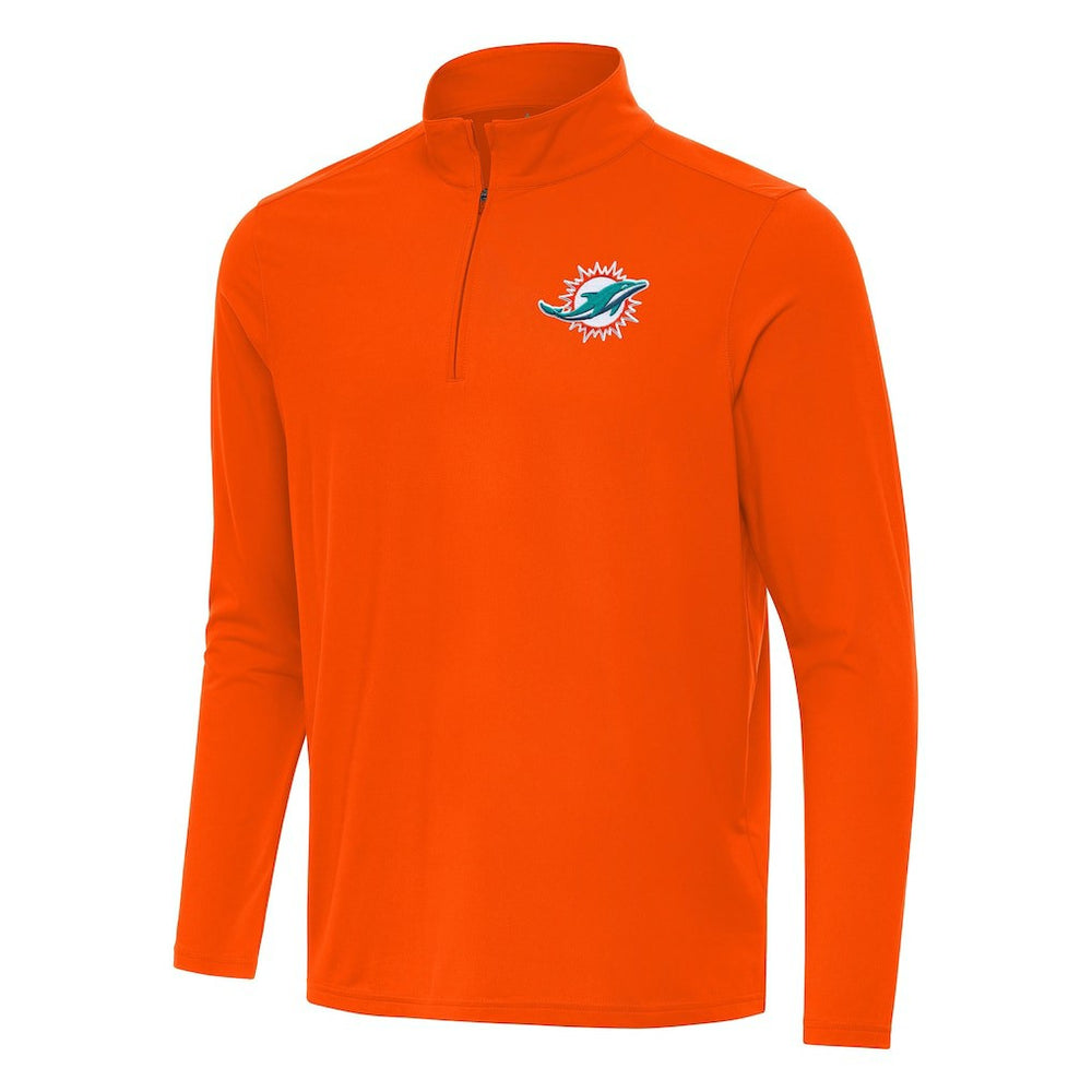 Antigua Intent Quarter-Zip Pullover Top - Miami Dolphins