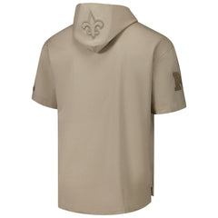 Pro Standard Neutrals Capsule Short Sleeve Pullover Hoodie - New Orleans Saints