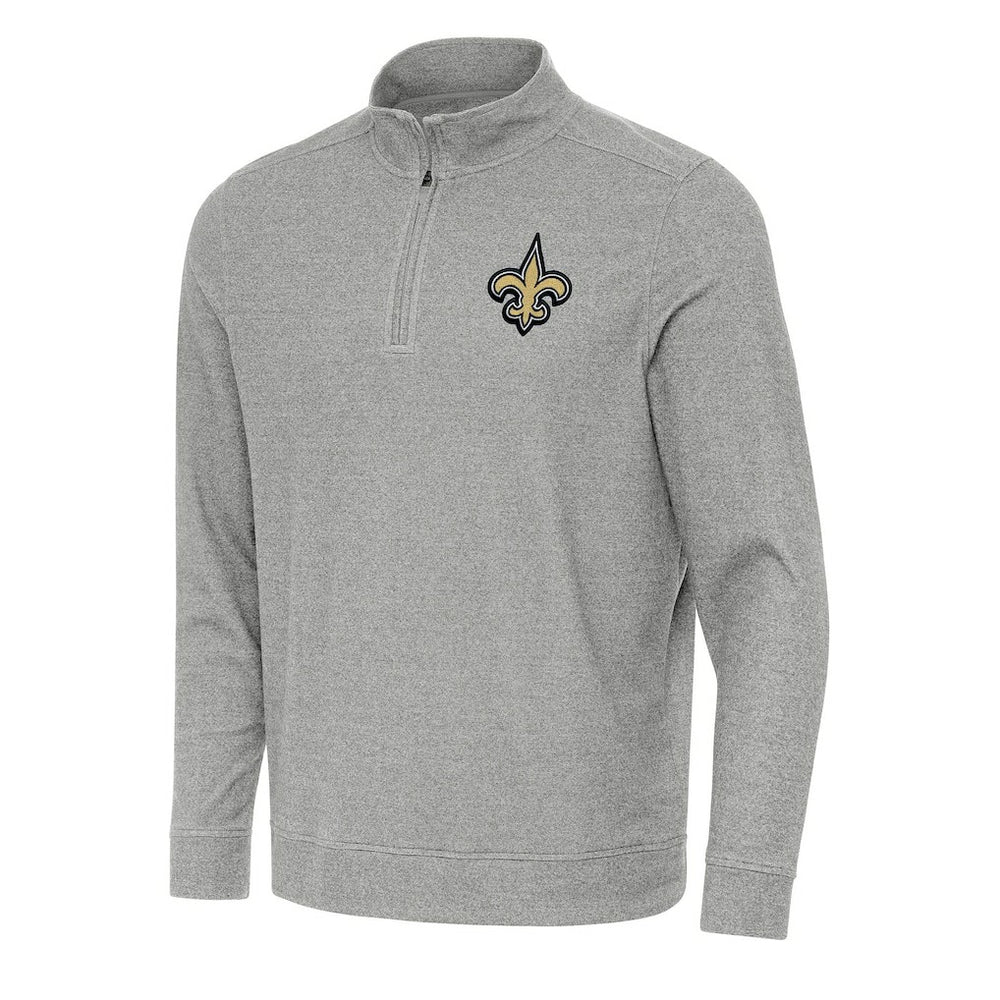 Antigua Subtle Quarter-Zip Top - New Orleans Saints