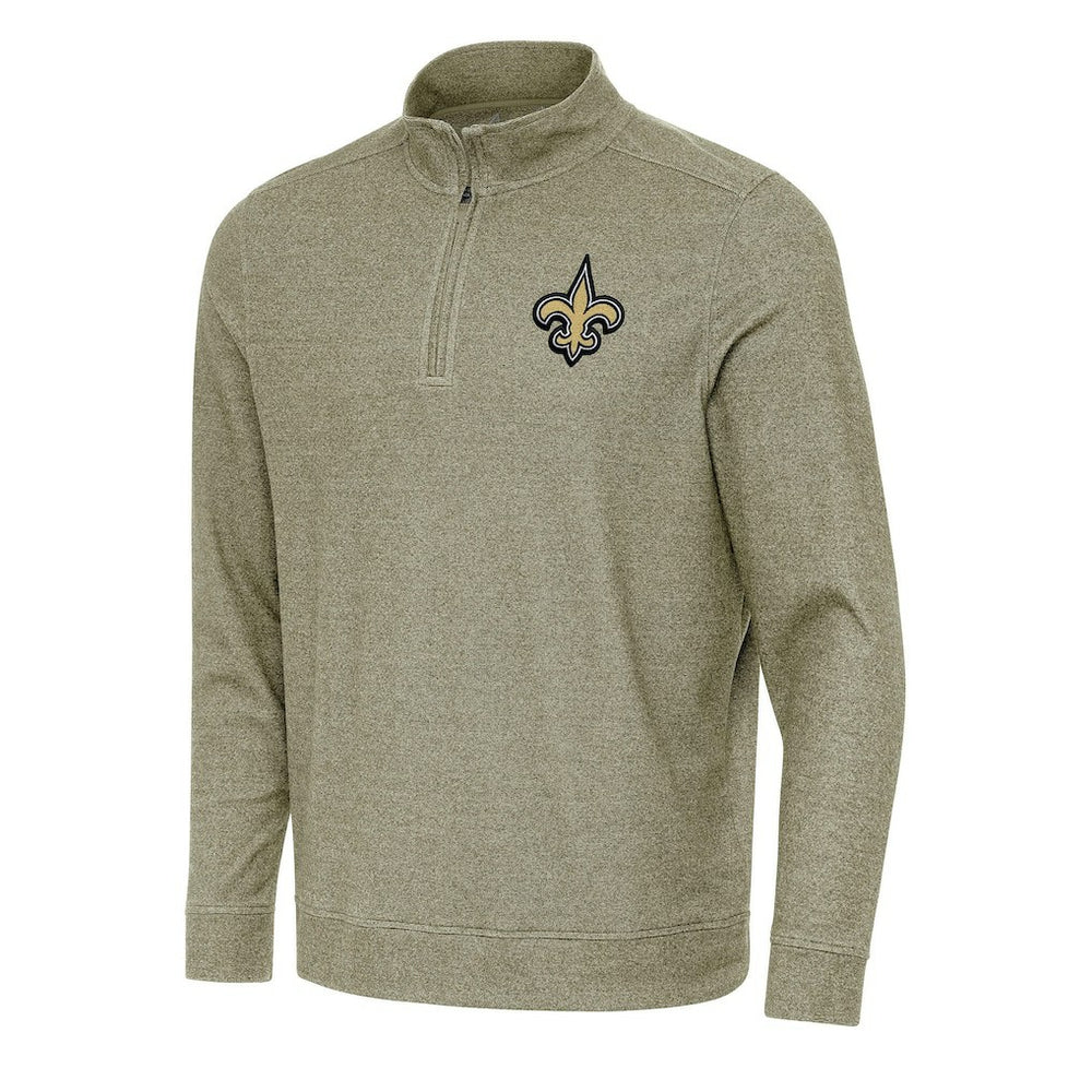 Antigua Subtle Quarter-Zip Top - New Orleans Saints