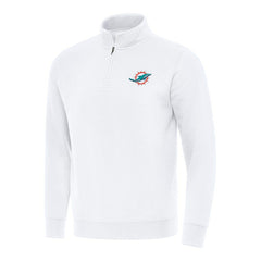 Antigua Victory Quarter-Zip Pullover Top - Miami Dolphins