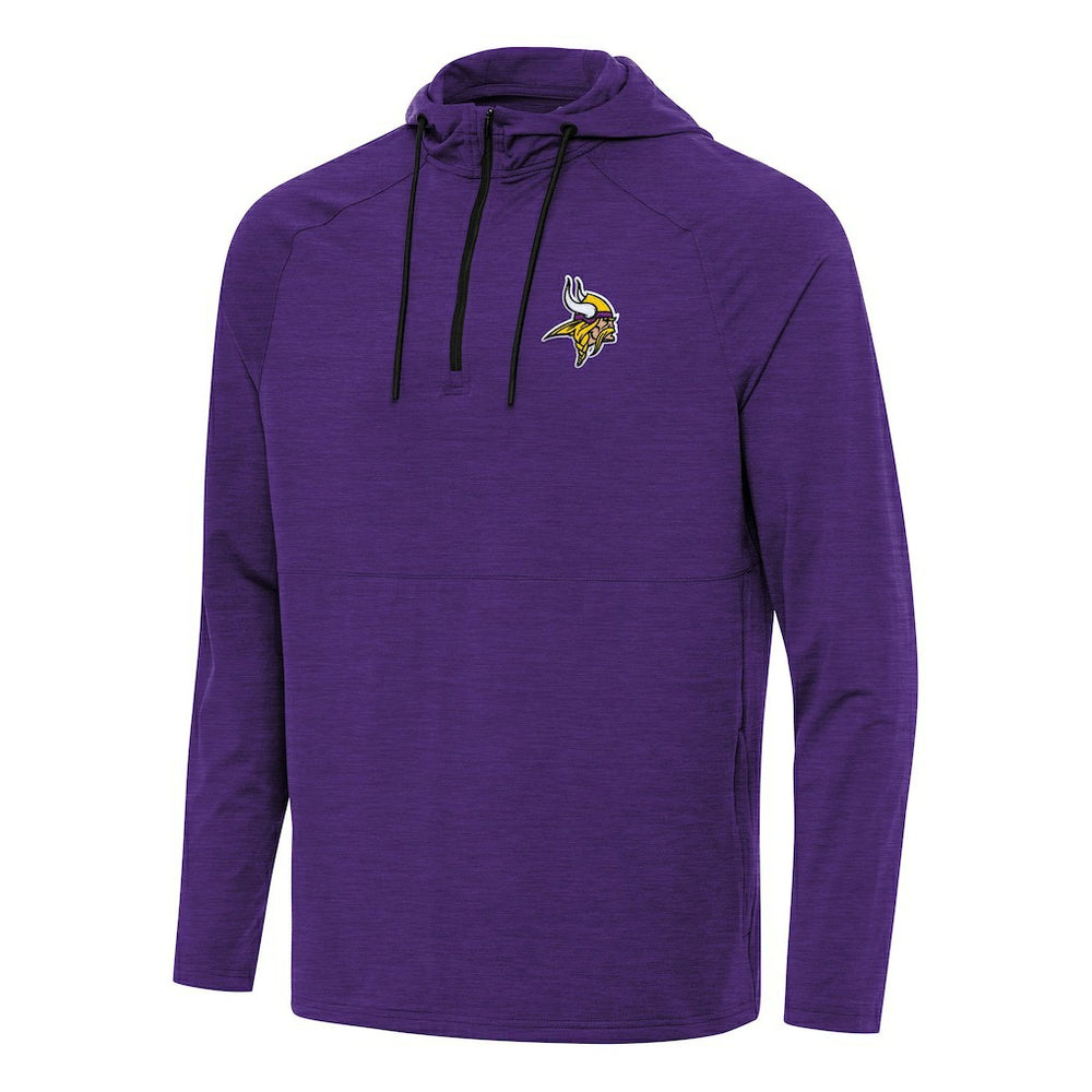 Antigua Spikes Quarter-Zip Pullover Hoodie - Minnesota Vikings