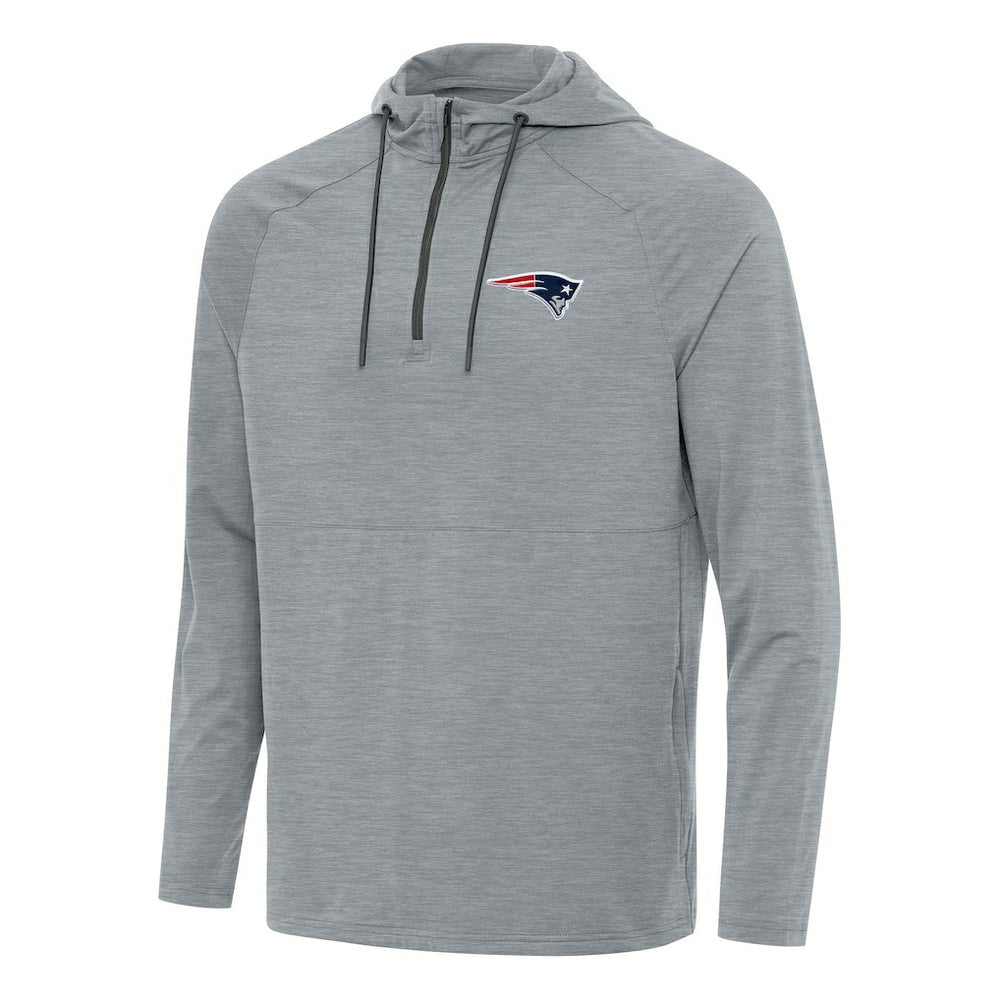 Antigua Spikes Quarter-Zip Pullover Hoodie - New England Patriots