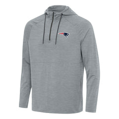 Antigua Spikes Quarter-Zip Pullover Hoodie - New England Patriots