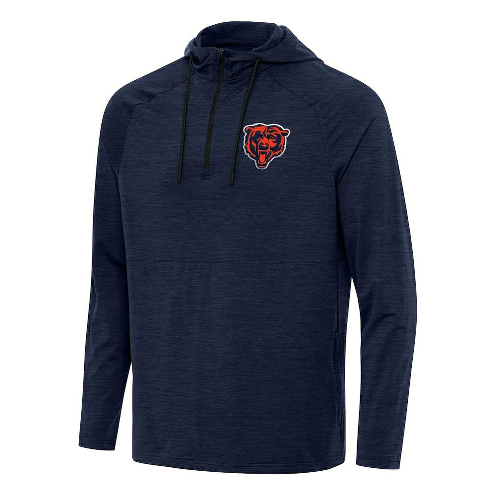 Antigua Spikes Quarter-Zip Pullover Hoodie - Chicago Bears