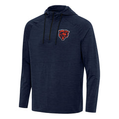 Antigua Spikes Quarter-Zip Pullover Hoodie - Chicago Bears
