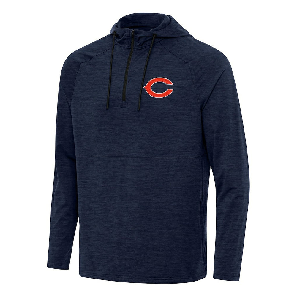 Antigua Spikes Quarter-Zip Pullover Hoodie - Chicago Bears