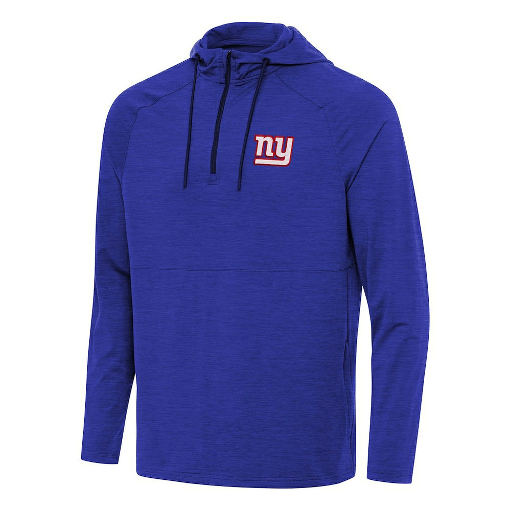 Antigua Spikes Quarter-Zip Pullover Hoodie - New York Giants