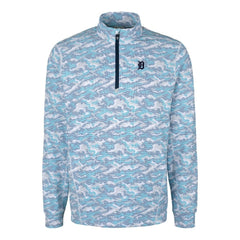 MLB Detroit Tigers Cutter & Buck Traverse Eco Camo Tri-Blend DryTec Quarter-Zip Jacket