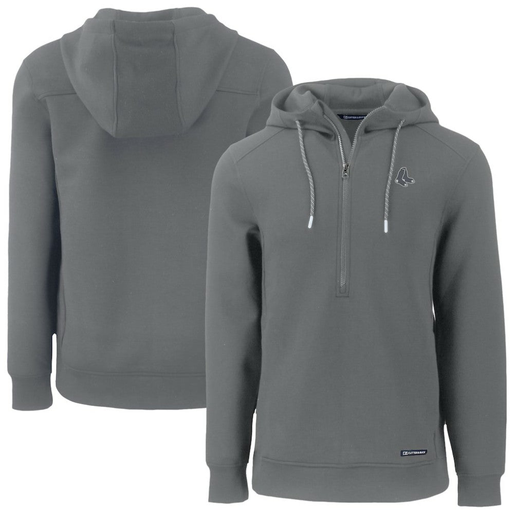 MLB Boston Red Sox Cutter & Buck Roam Eco Recycled Half-Zip Pullover Hoodie