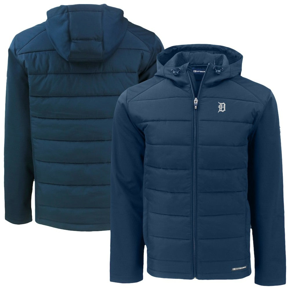MLB Detroit Tigers Cutter & Buck Evoke Hybrid Eco Softshell Recycled Full-Zip Jacket