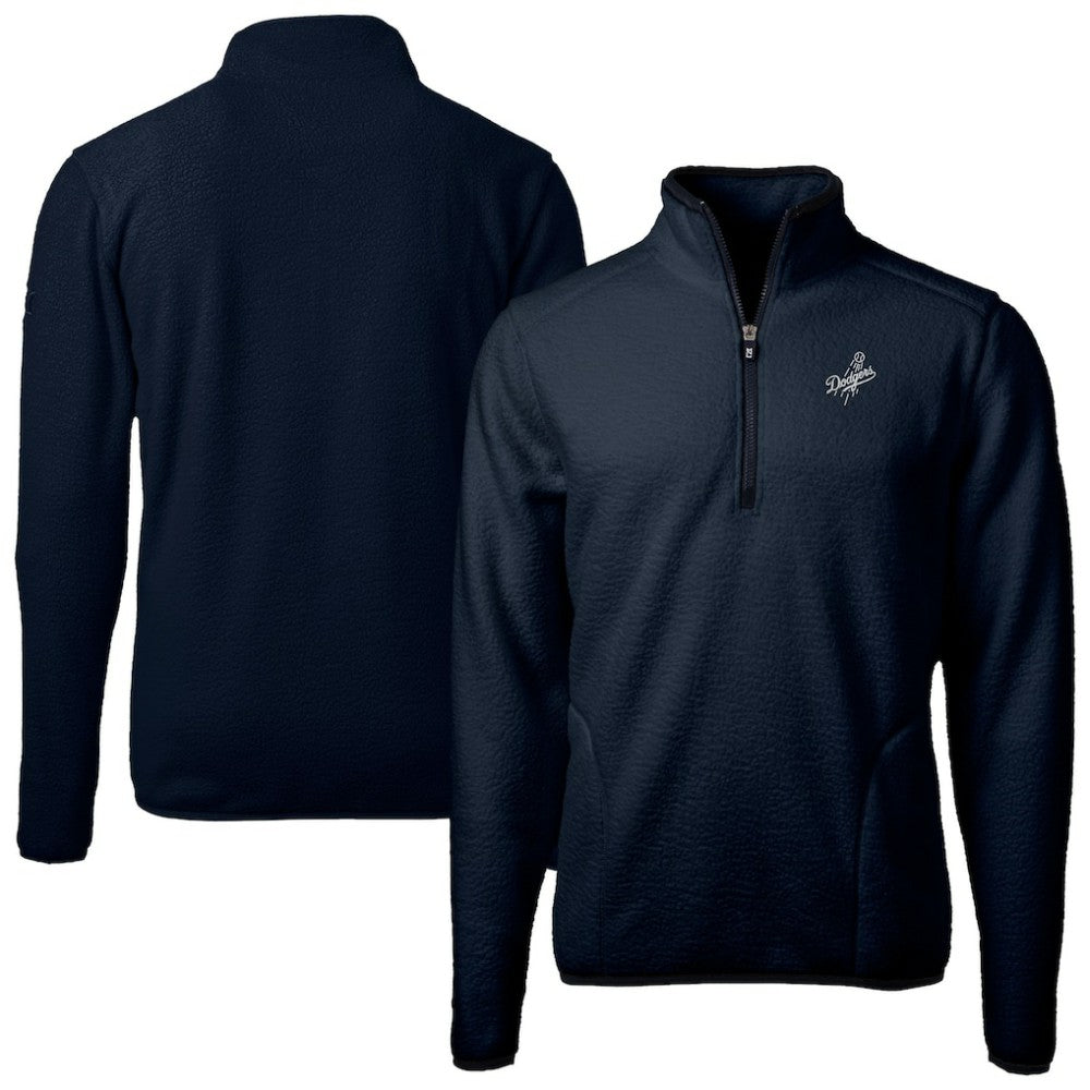 MLB Los Angeles Dodgers Cutter & Buck Cascade Eco Fleece Quarter-Zip Jacket