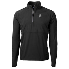 MLB San Diego Padres Cutter & Buck Adapt Eco Hybrid Raglan DryTec Quarter-Zip Jacket