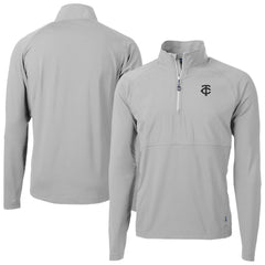 MLB Minnesota Twins Cutter & Buck Adapt Eco Hybrid Raglan DryTec Quarter-Zip Jacket
