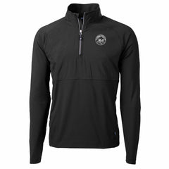 MLB New York Mets Cutter & Buck Adapt Eco Hybrid Raglan DryTec Quarter-Zip Jacket