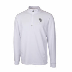 MLB San Diego Padres Cutter & Buck Traverse Eco Tri-Blend DryTec Quarter-Zip Jacket