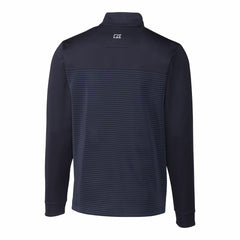 MLB New York Mets Cutter & Buck Traverse Eco Stripe Tri-Blend DryTec Quarter-Zip Jacket