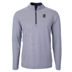 MLB Minnesota Twins Cutter & Buck Virtue Eco Pique Micro Stripe Quarter-Zip Jacket