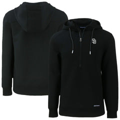 MLB San Diego Padres Cutter & Buck Roam Eco Recycled Tri-Blend Half-Zip Hoodie