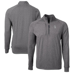 MLB Colorado Rockies Cutter & Buck Big & Tall Adapt Eco Raglan Quarter-Zip Jacket