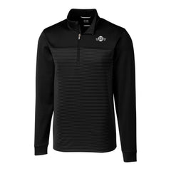 MLB San Francisco Giants Cutter & Buck Big & Tall Traverse Stretch Stripe Eco Tri-Blend Quarter-Zip Top