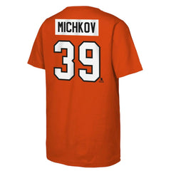 NHL Orange Matvei Michkov Philadelphia Flyers Youth Player Name & Number T-Shirt