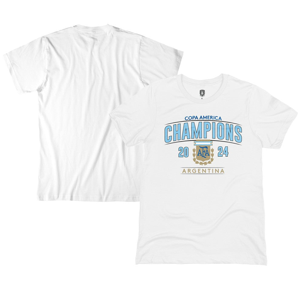 Argentina National Team 1863FC 2024 Copa America Champions T-Shirt - White