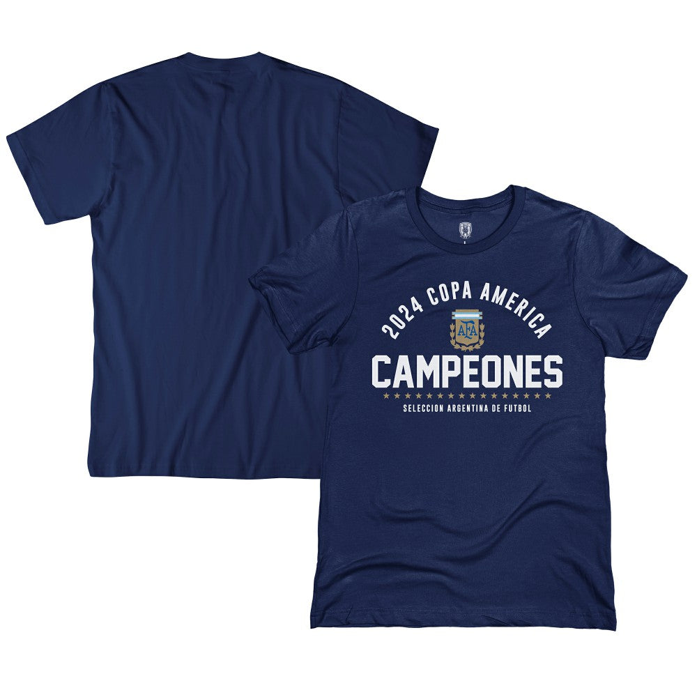 Argentina National Team 1863FC 2024 Copa America Champions T-Shirt - Navy